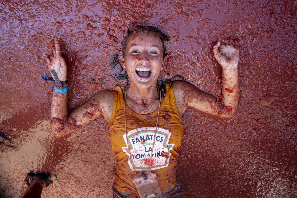 Las mejores imágenes de la Tomatina de Buñol 2019. 