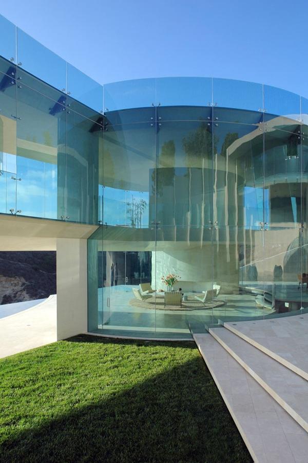 Vista exterior del salón circular.