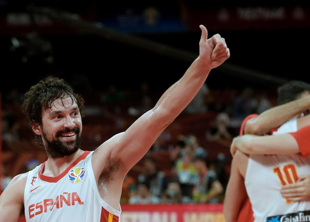 Llull tras finalizar el partido ante Australia. 