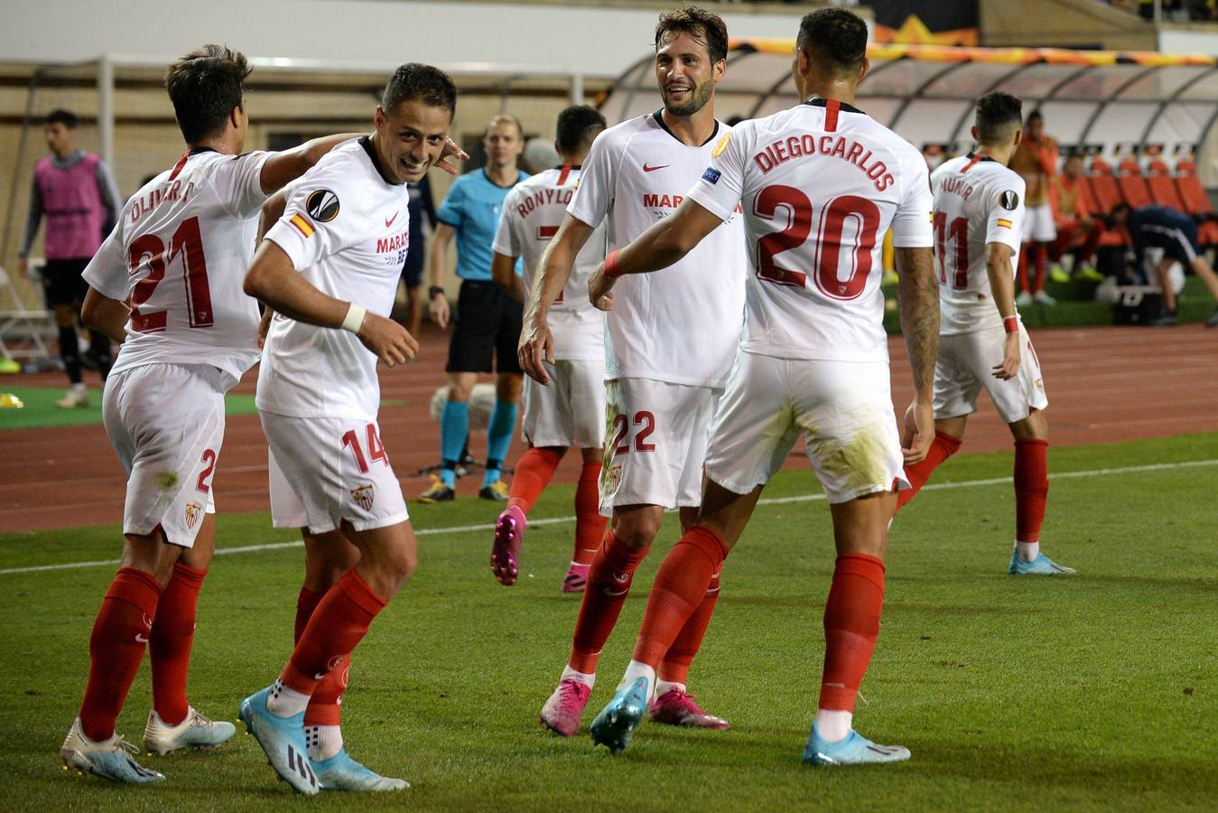 Las mejores imágenes del Qarabag - Sevilla Fútbol Club en Bakú (0-3)