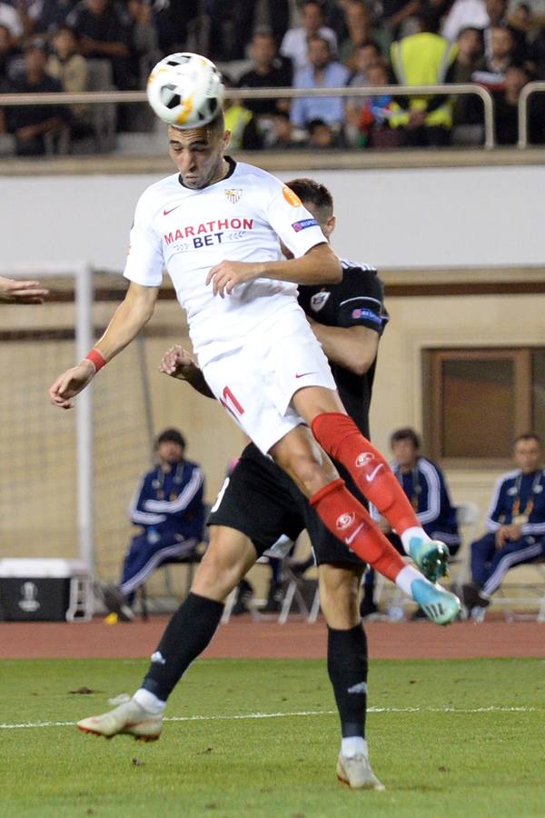 Las mejores imágenes del Qarabag - Sevilla Fútbol Club en Bakú (0-3)