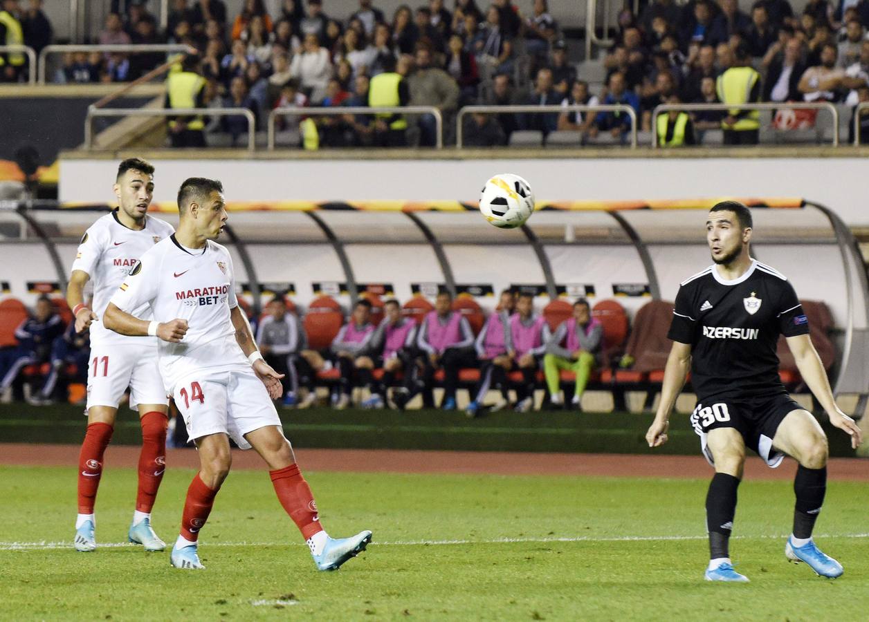 Las mejores imágenes del Qarabag - Sevilla Fútbol Club en Bakú (0-3)