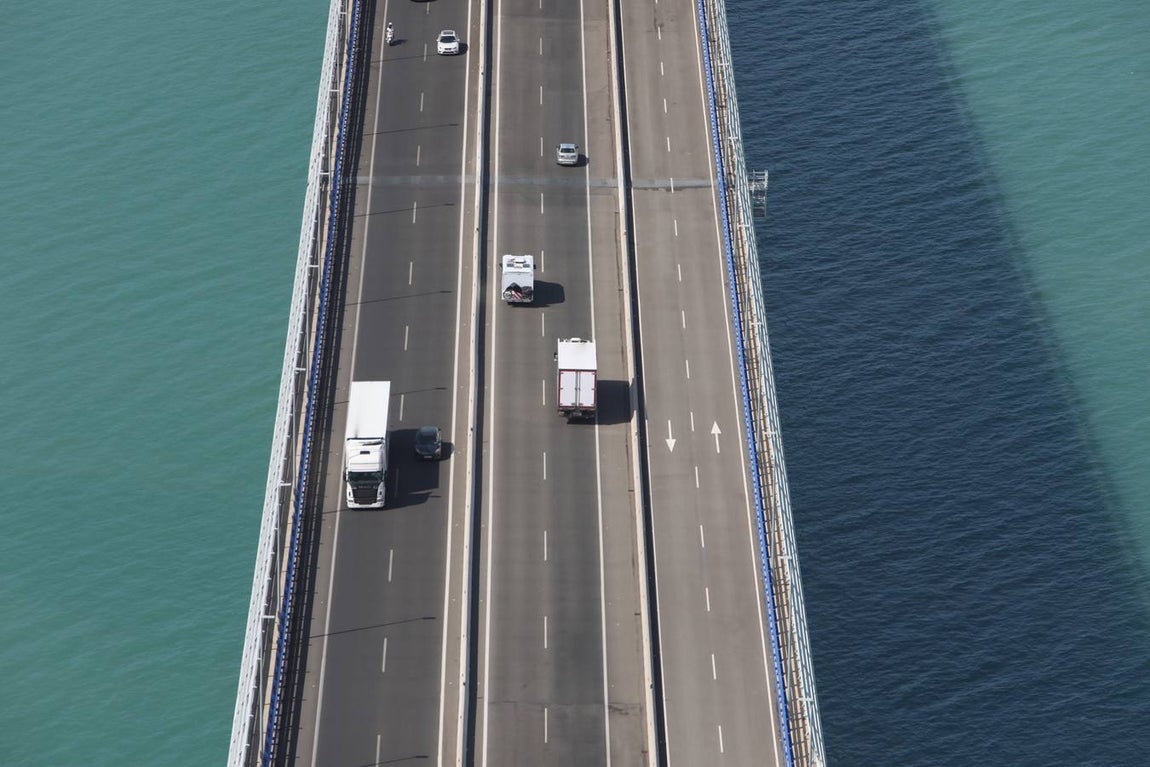 El segundo puente de Cádiz cumple este martes cuatro años de su inauguración