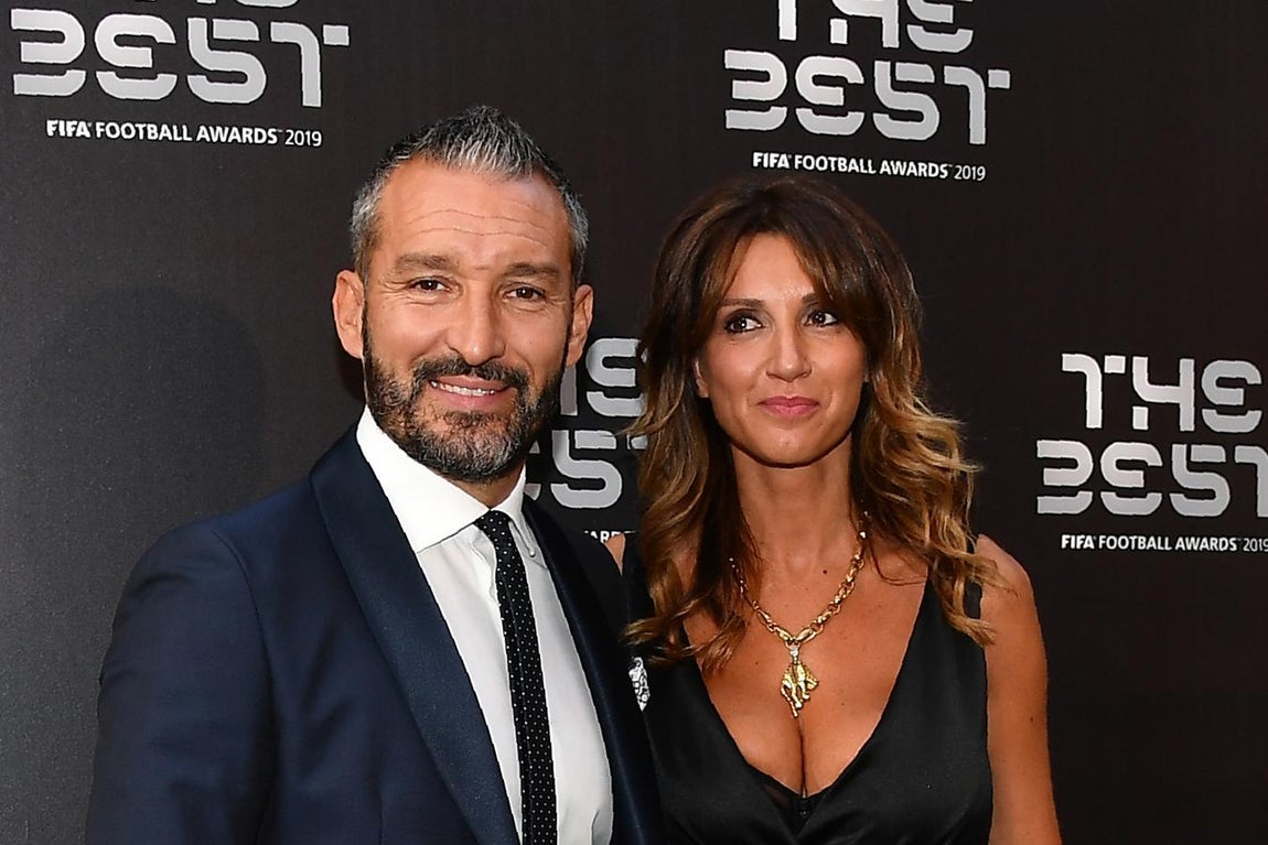 Gaianluca Zambrotta y su mujer, Valentina Liguori. 