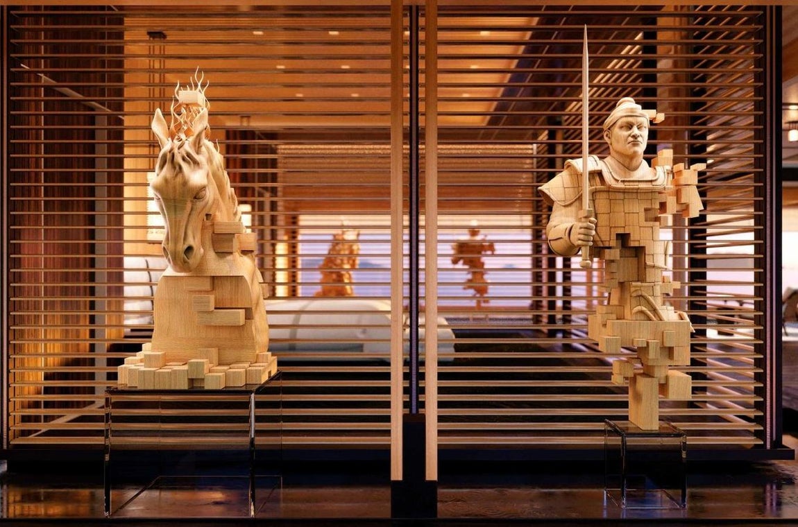 Aqua. El concepto "staircase" es fundamental  para entender la configuración del navío, que conecta el aire y el agua a través de una escalera circular que completa la transición entre los dos universos