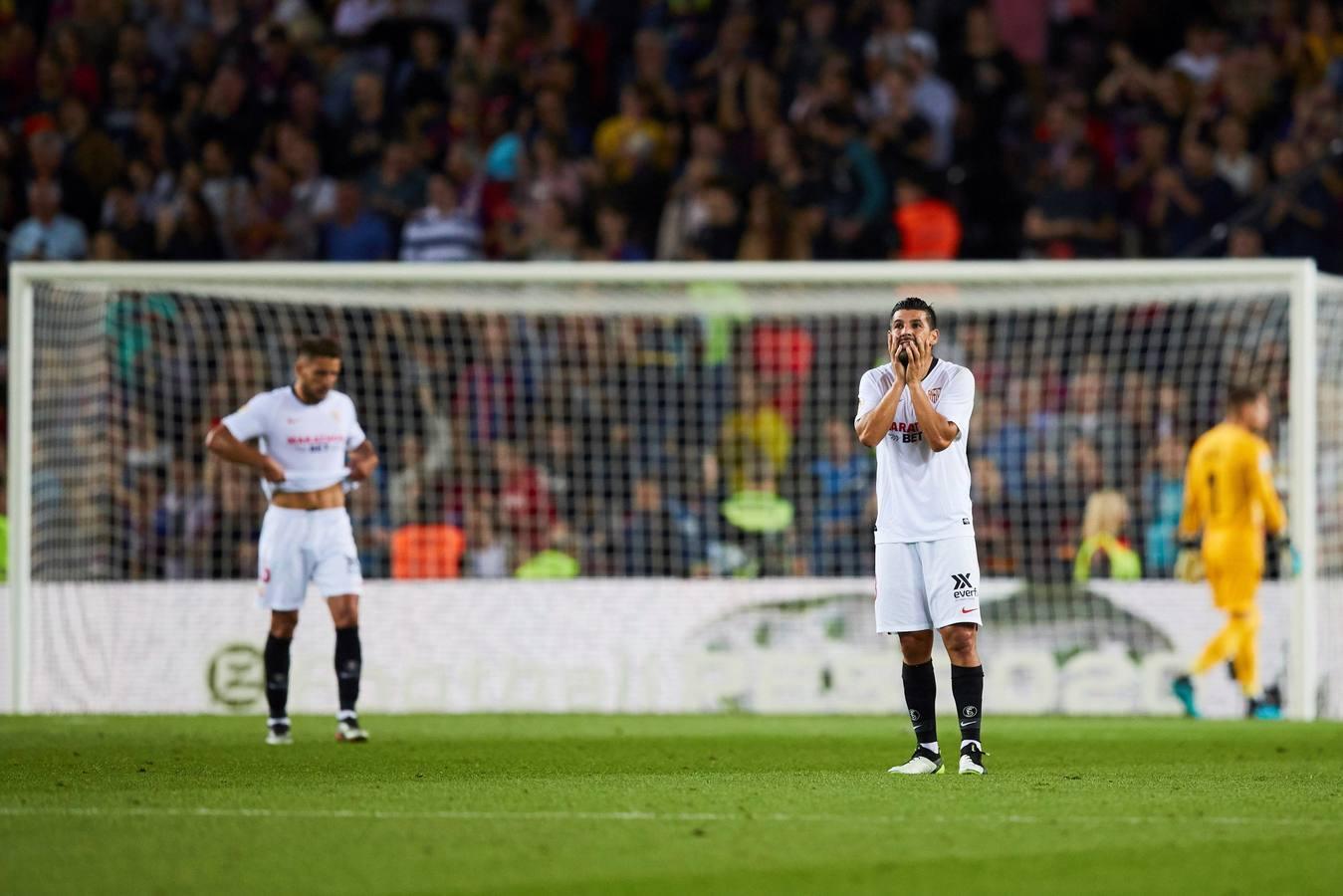 En imágenes, la derrota (4-0) del Sevilla ante el Barcelona