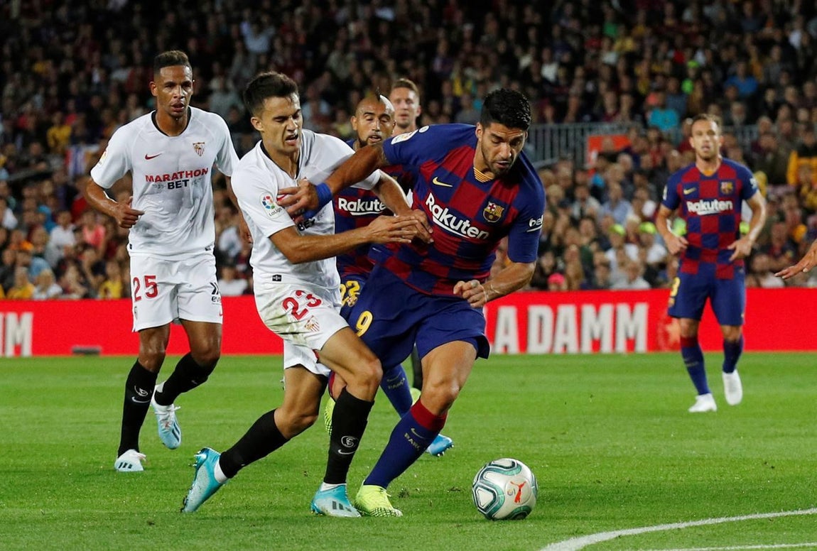 En imágenes, la derrota (4-0) del Sevilla ante el Barcelona