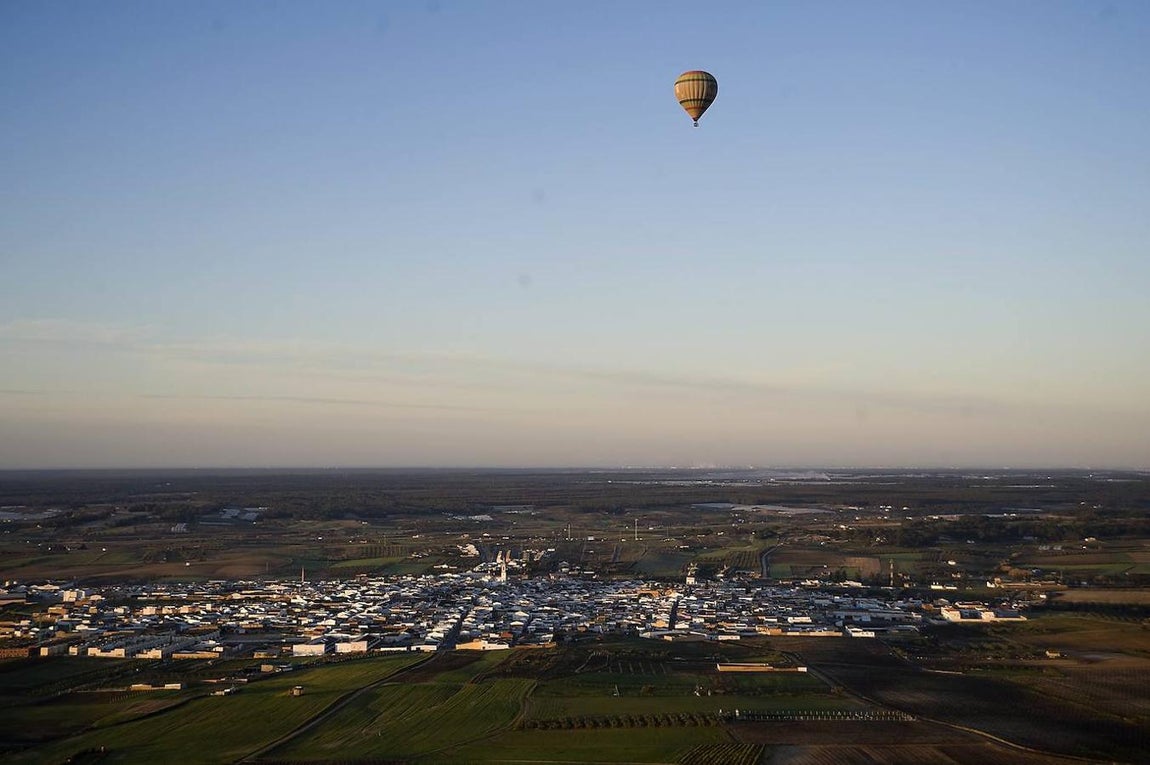 Vista aérea del Parque Nacional de Doñana. 