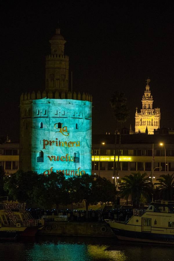 En imágenes, el mapping sobre la Torre del Oro