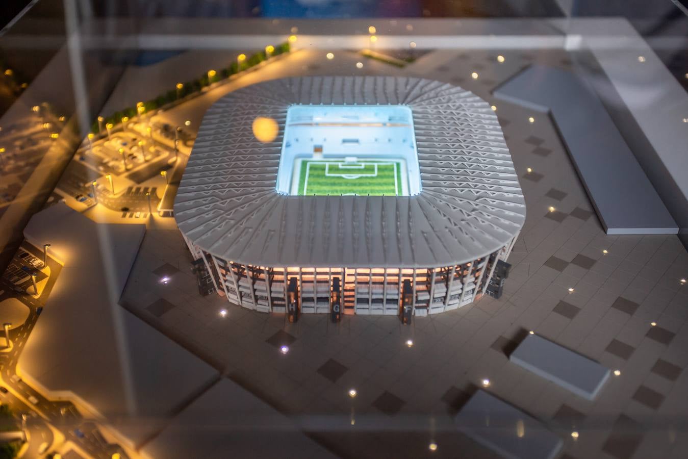 Los estadios del mundial de Qatar en miniatura