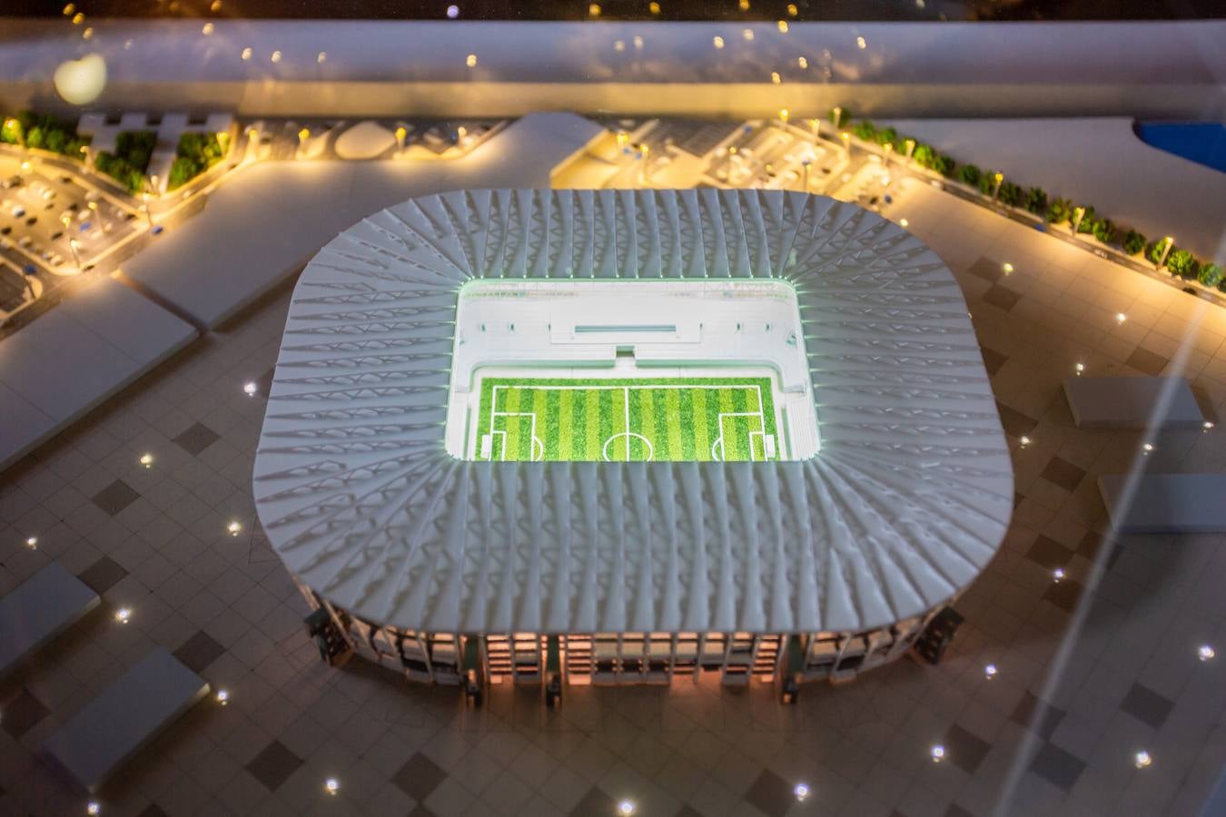 Los estadios del mundial de Qatar en miniatura