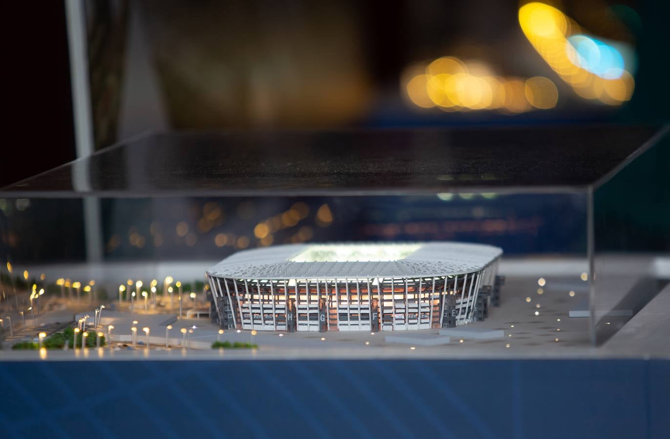 Los estadios del mundial de Qatar en miniatura