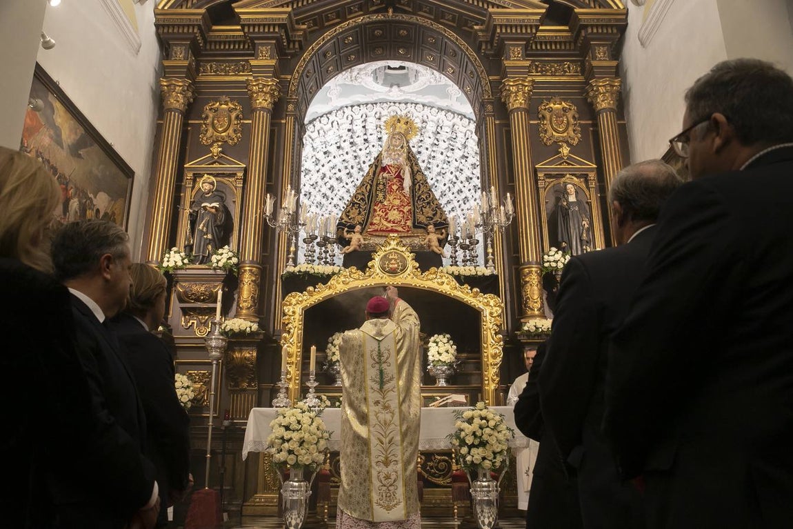 La misa por los 300 años de la Virgen de los Dolores de Córdoba, en imágenes