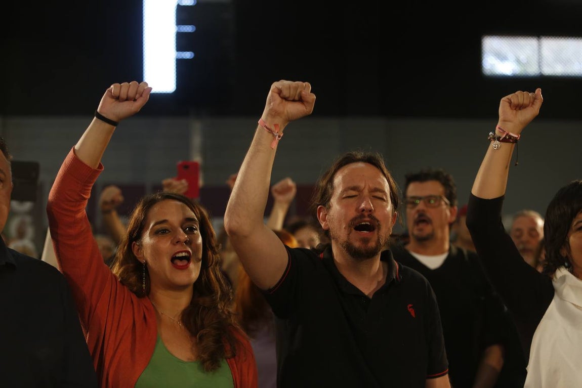 Pablo Iglesías participa en un mitín de Podemos en Jerez