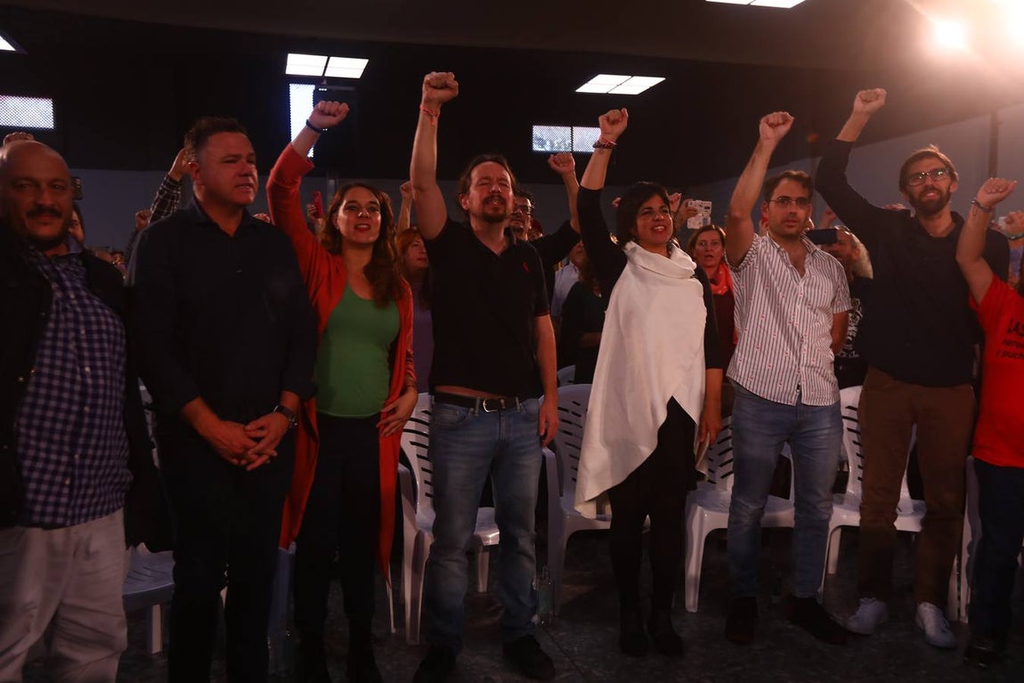 Pablo Iglesías participa en un mitín de Podemos en Jerez