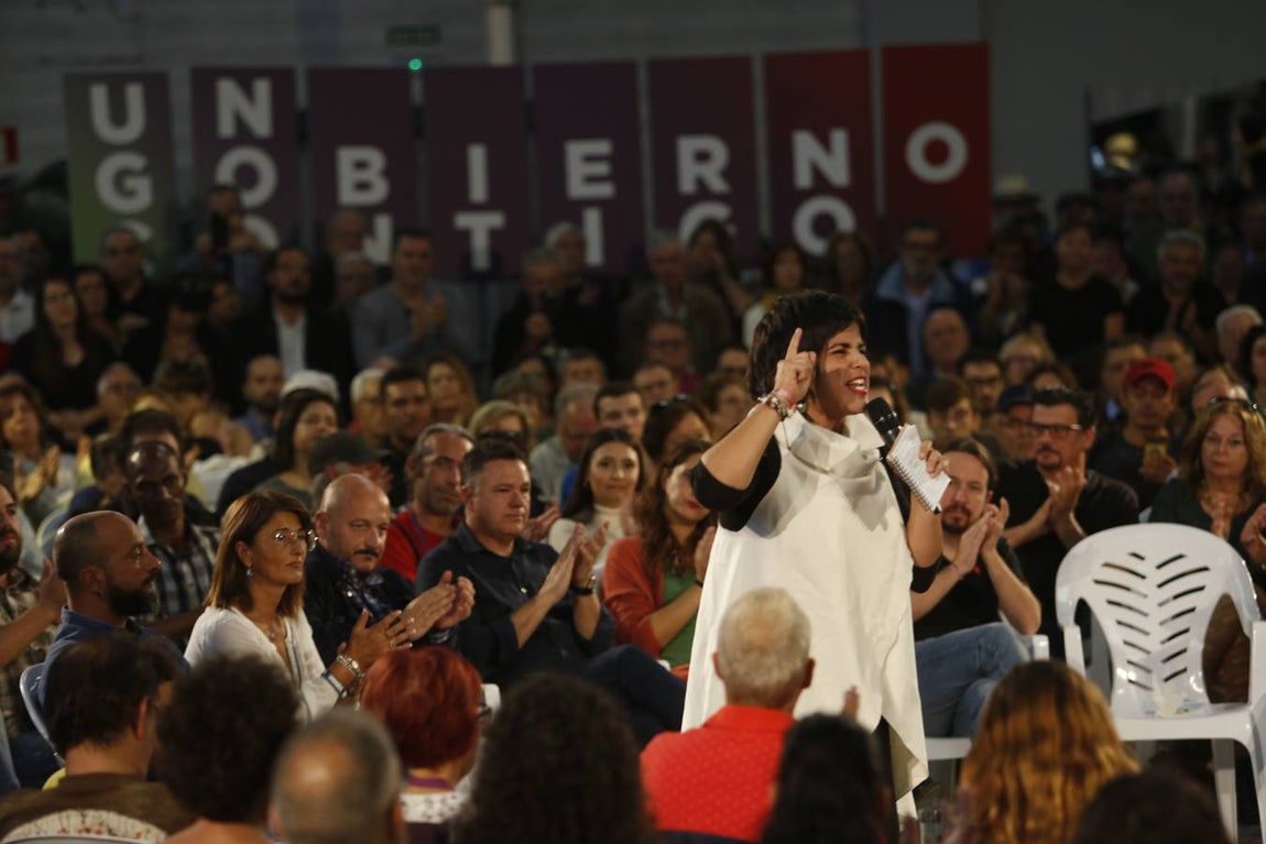 Pablo Iglesías participa en un mitín de Podemos en Jerez