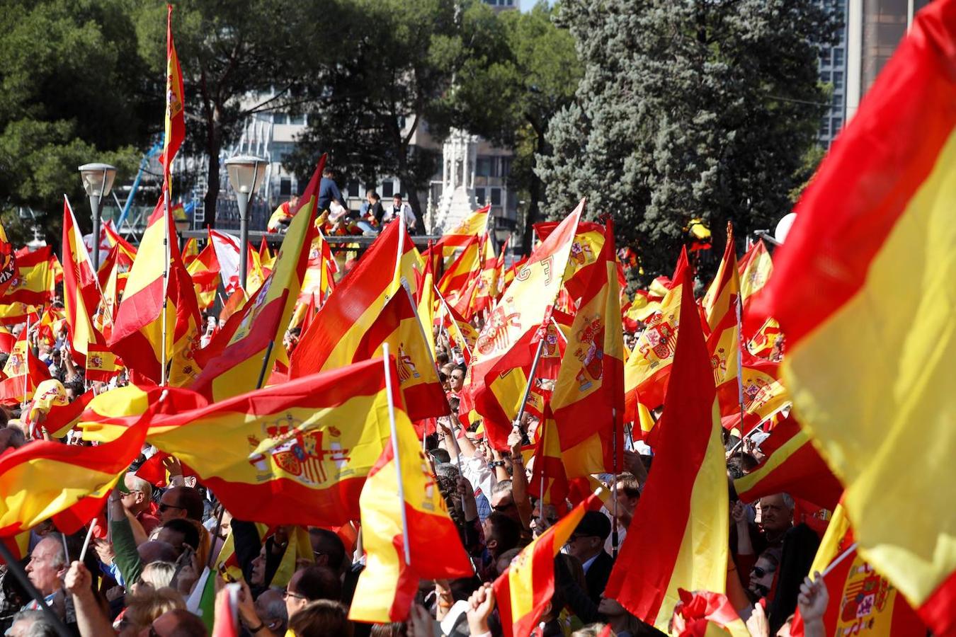 La concentración en Colón por la unidad de España, en imágenes