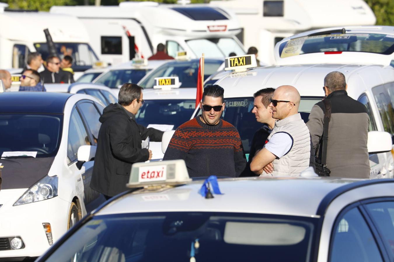 La protesta de los taxistas en Córdoba, en imágenes