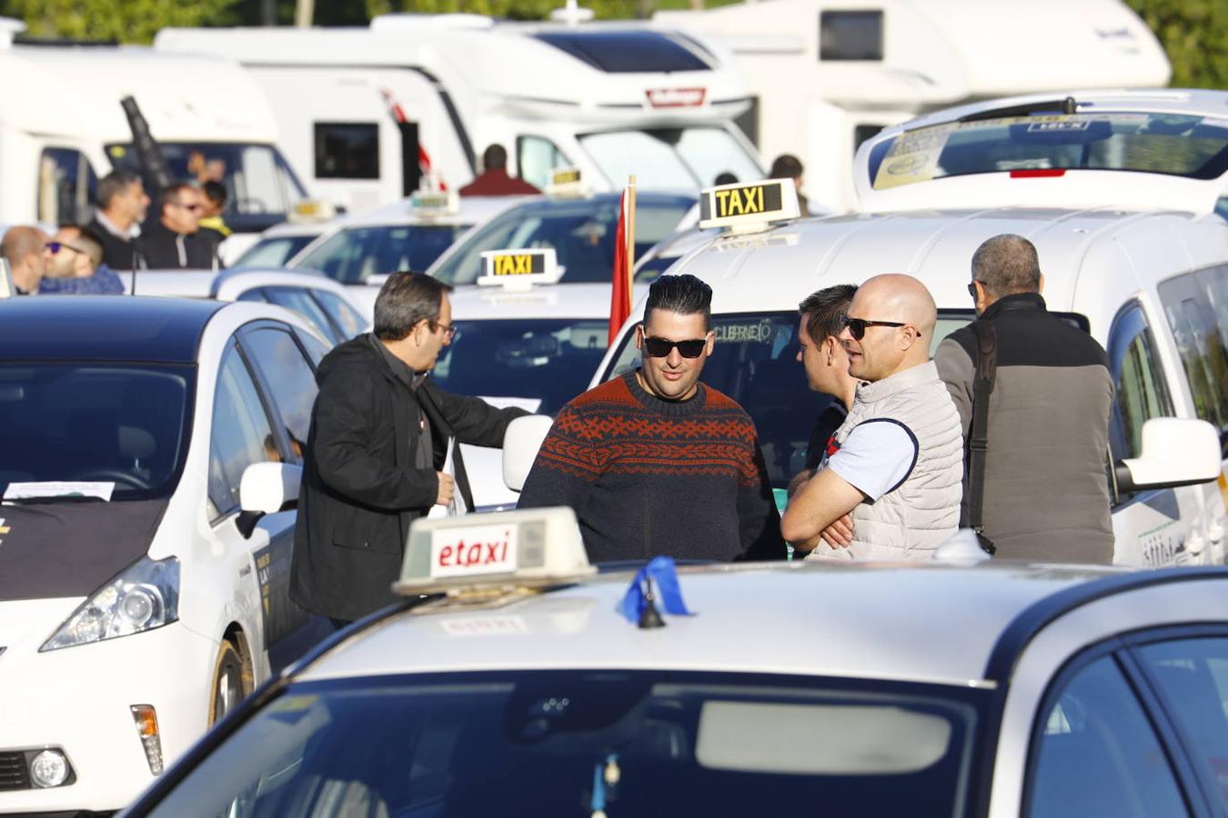 La protesta de los taxistas en Córdoba, en imágenes