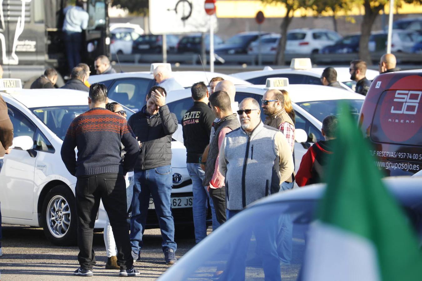 La protesta de los taxistas en Córdoba, en imágenes