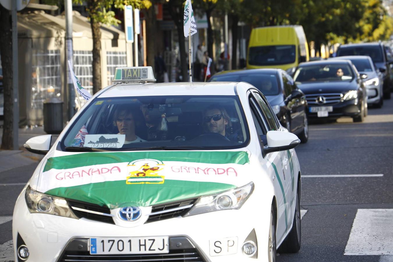 La protesta de los taxistas en Córdoba, en imágenes