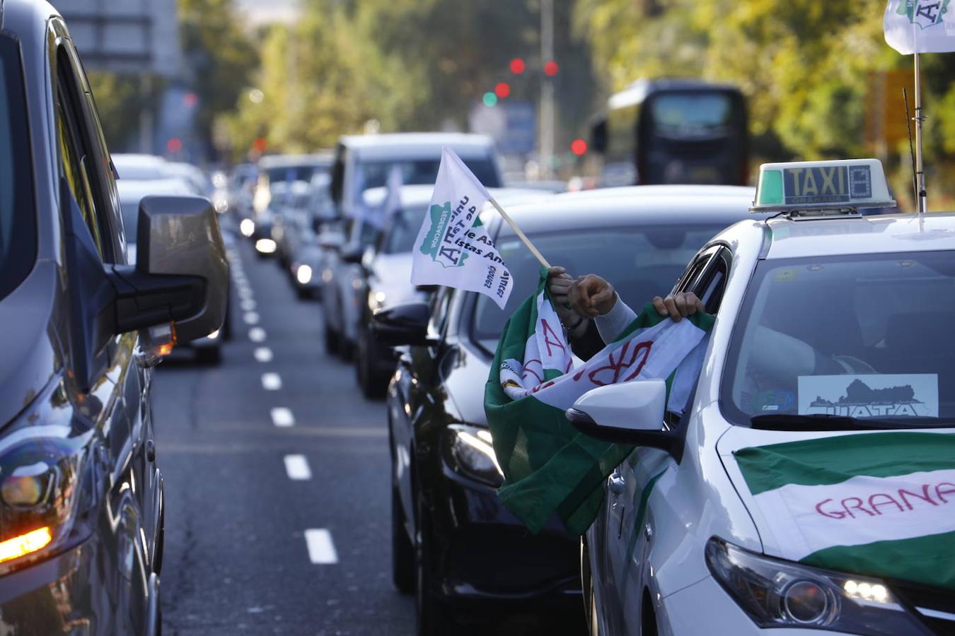 La protesta de los taxistas en Córdoba, en imágenes