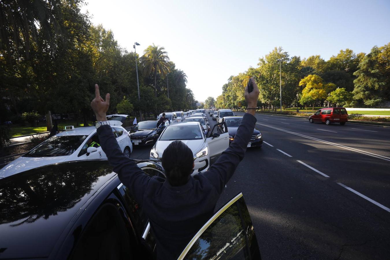 La protesta de los taxistas en Córdoba, en imágenes