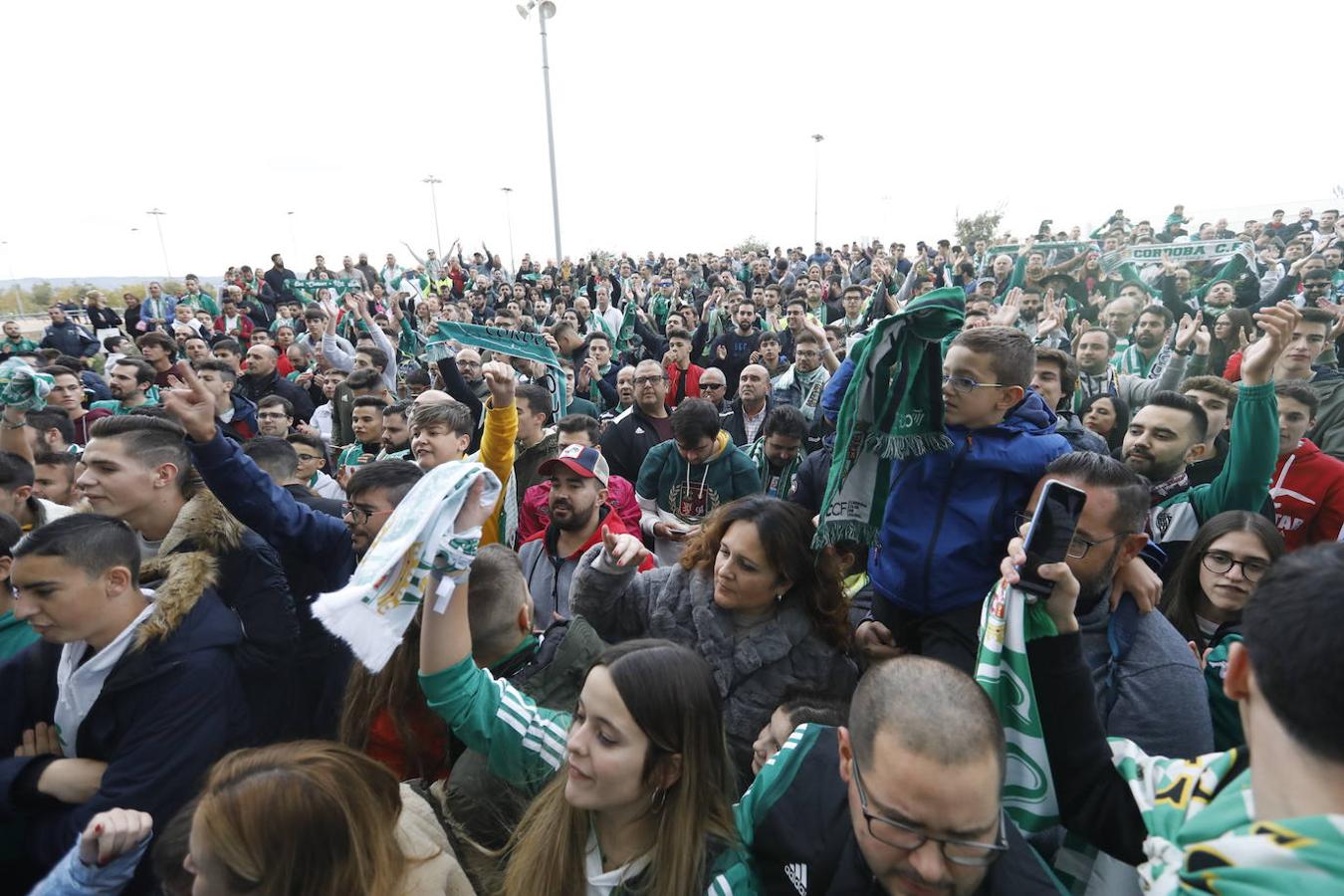 Las concentraciones en el partido del Córdoba CF, en imágenes