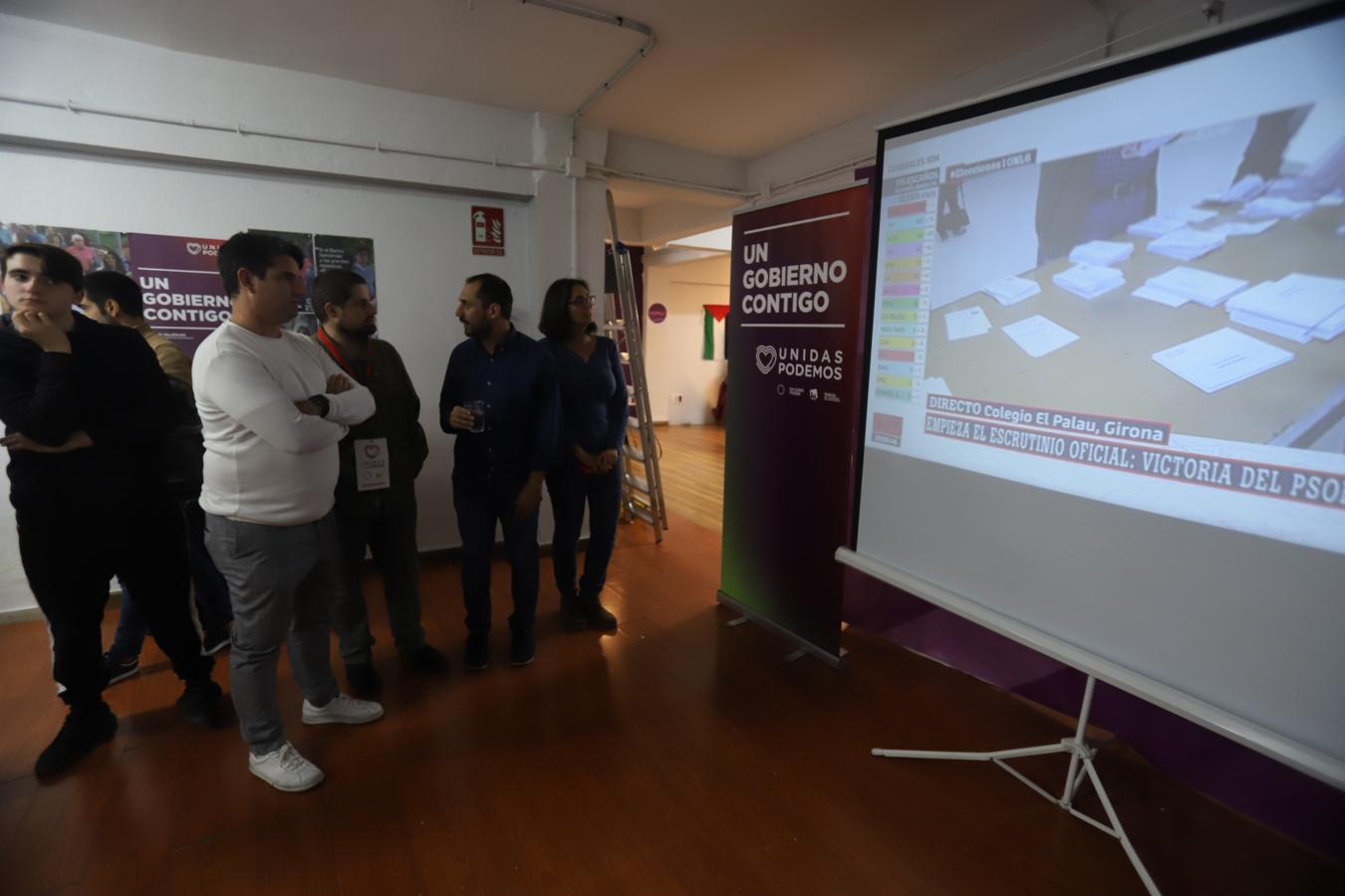 En imágenes, así vivió Unidas Podemos la noche de las elecciones en Córdoba