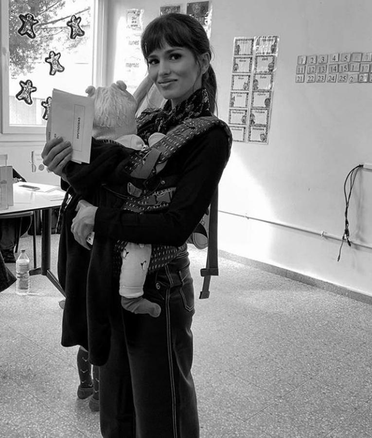 Sara Sálamo. La actriz y pareja de Isco Alarcón anima a sus seguidores a votar a través de sus redes sociales.