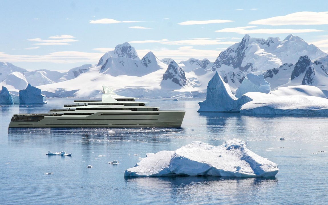 Equilibrium. En el Upper deck podemos encontrar una amplia terraza con una mesa de grandes dimensiones en la que poder disfrutar de una velada al aire libre. Además tiene un espacio adicional para sentarse que delimita un elemento de belleza inefable. Se trata de una fuente que se precipita en forma de catarata hasta la piscina principal del yate