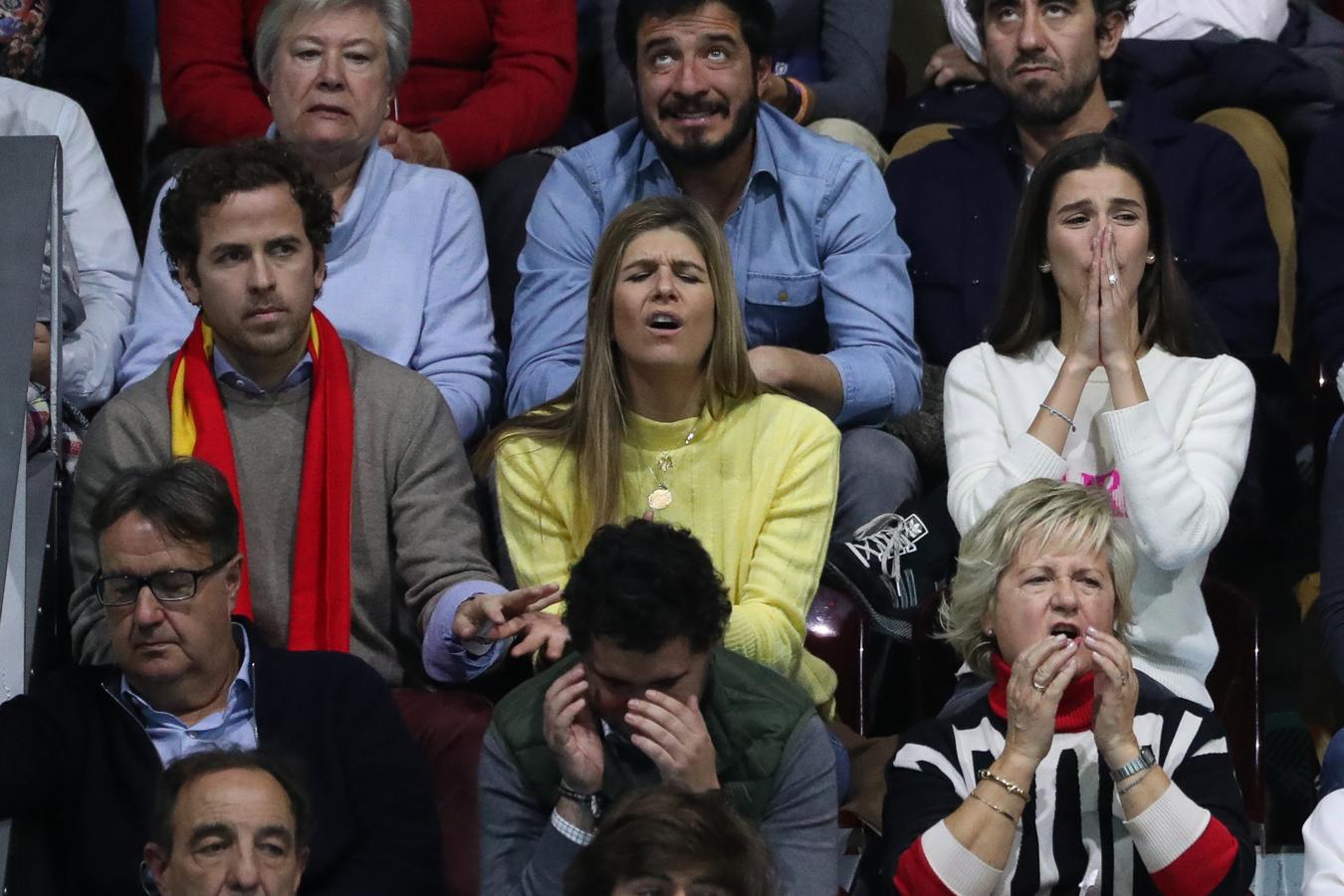 Como la mujer de Rafa Nadal, Sandra Gago vivió la noche con mucha intensidad. 