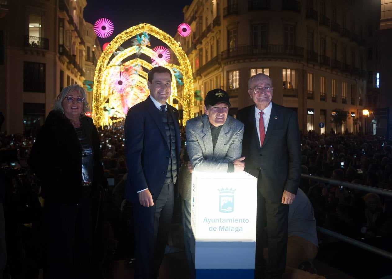 En imágenes: la inauguración del alumbrado de Navidad en Málaga