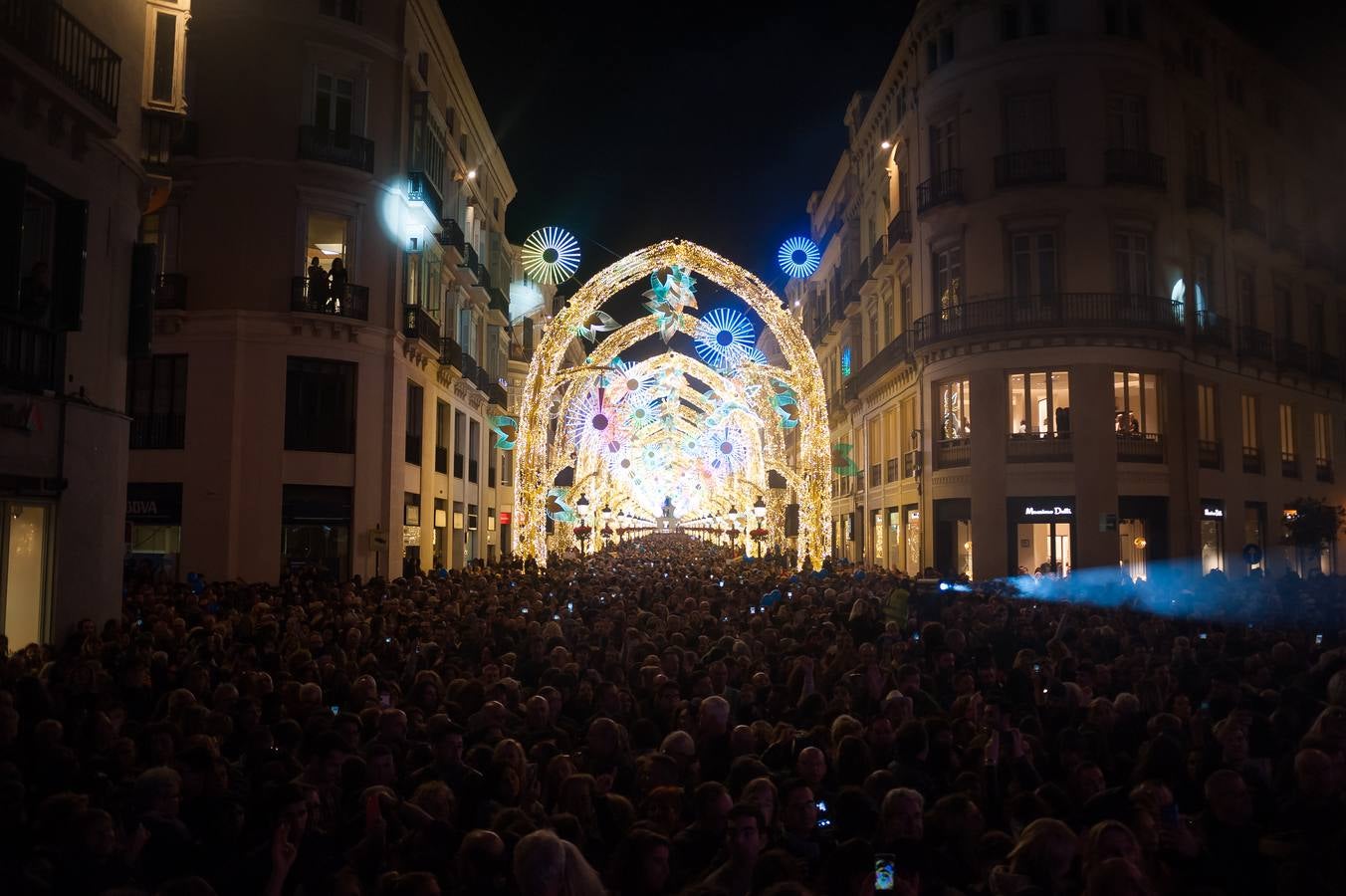 En imágenes: la inauguración del alumbrado de Navidad en Málaga