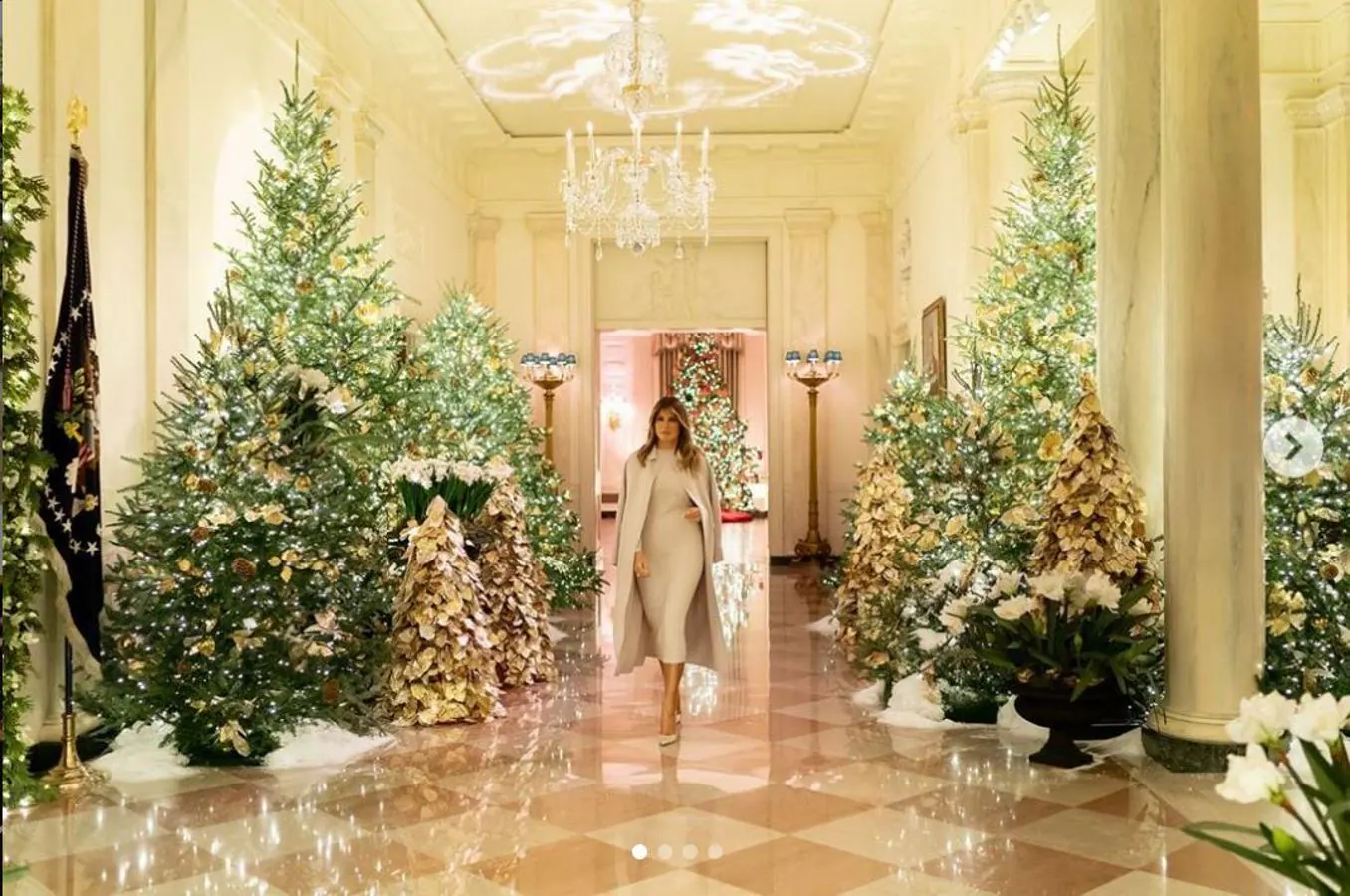 La imponente decoración navideña de Melania Trump en la Casa Blanca, en imágenes