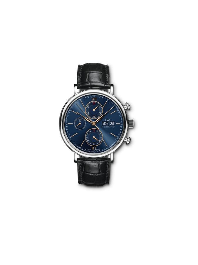 Reloj Portofino Cronógrafo con caja de acero y correa de piel (5.650€)