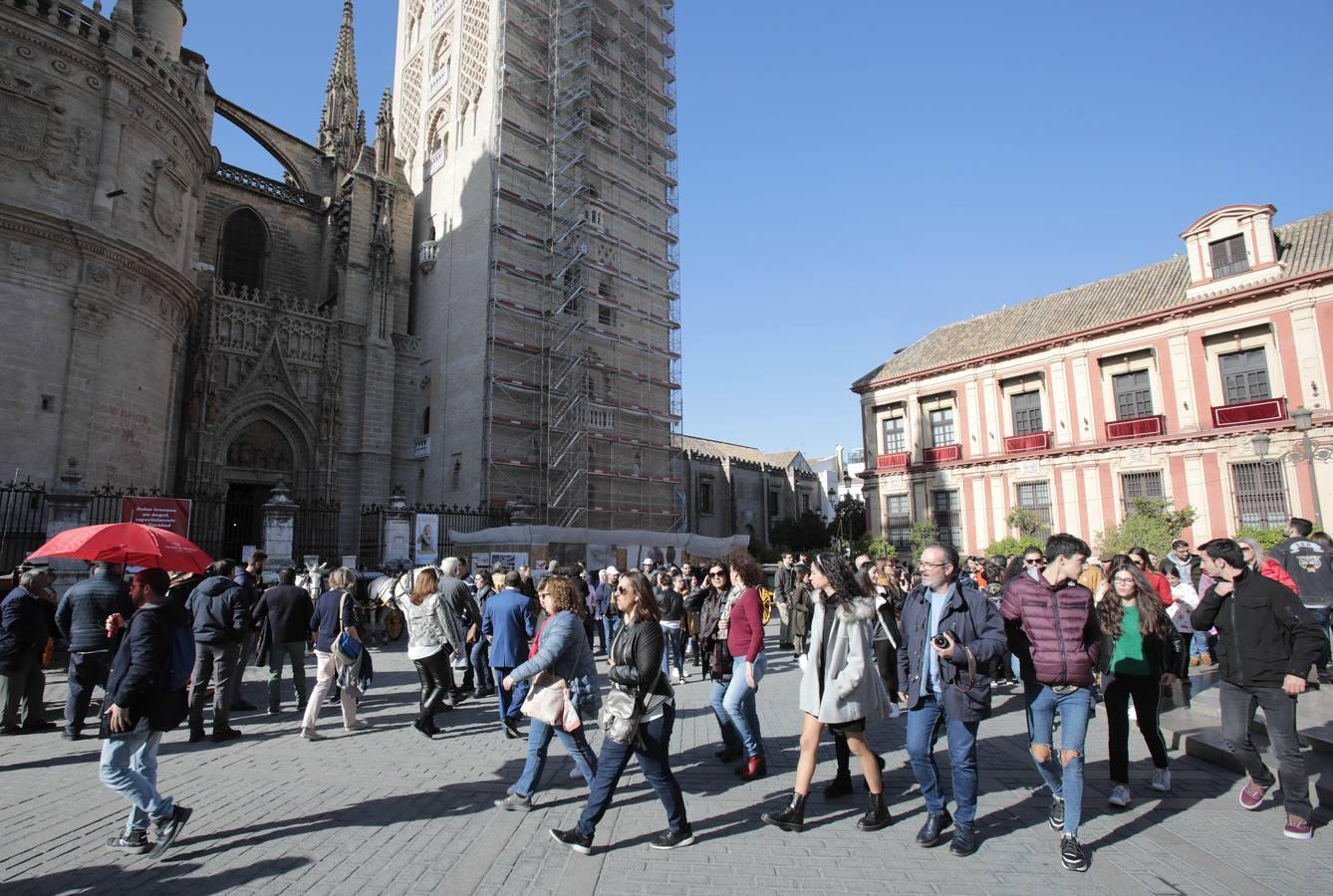 Lleno total en el centro de Sevilla