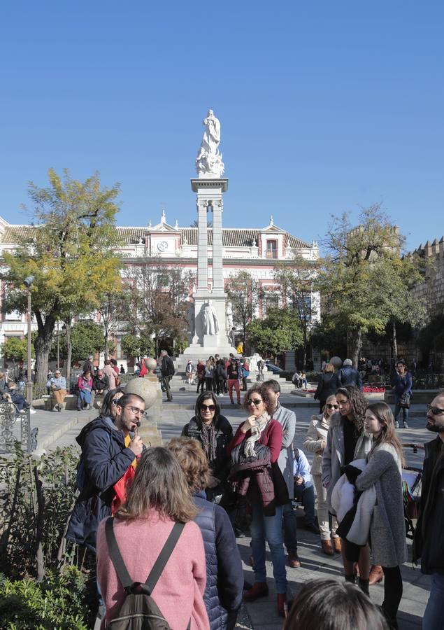 Lleno total en el centro de Sevilla