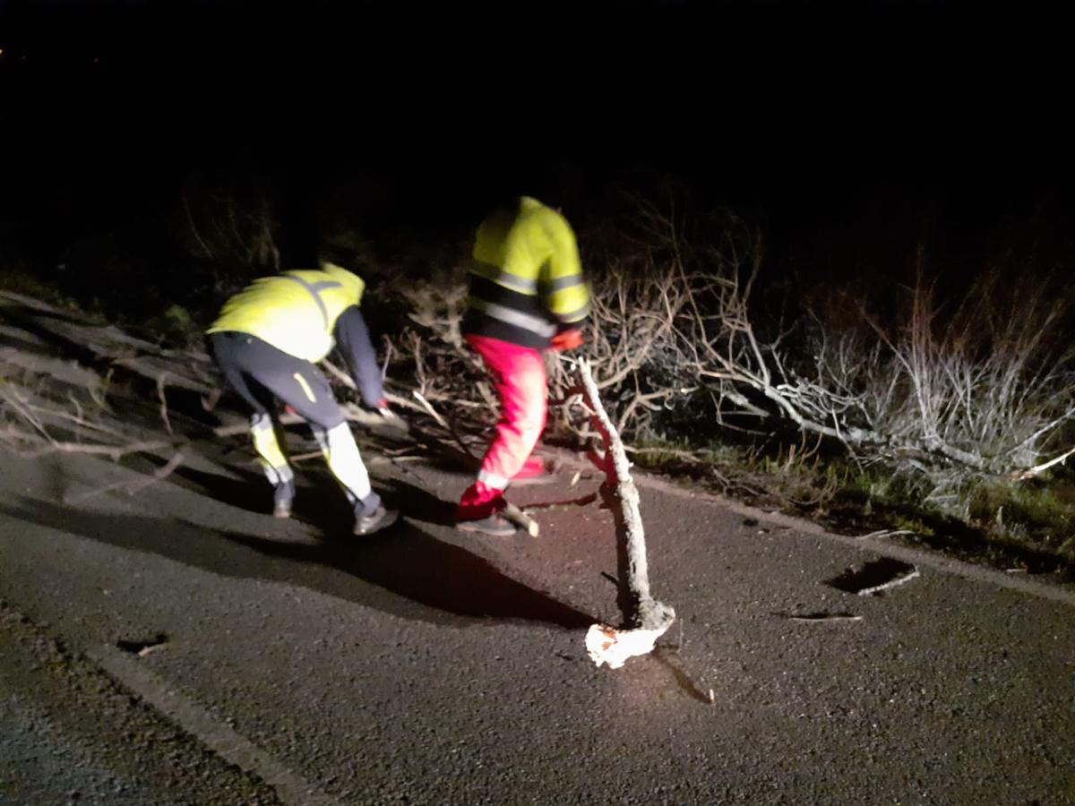 Las imágenes que han dejado las fuertes rachas de viento en Segovia