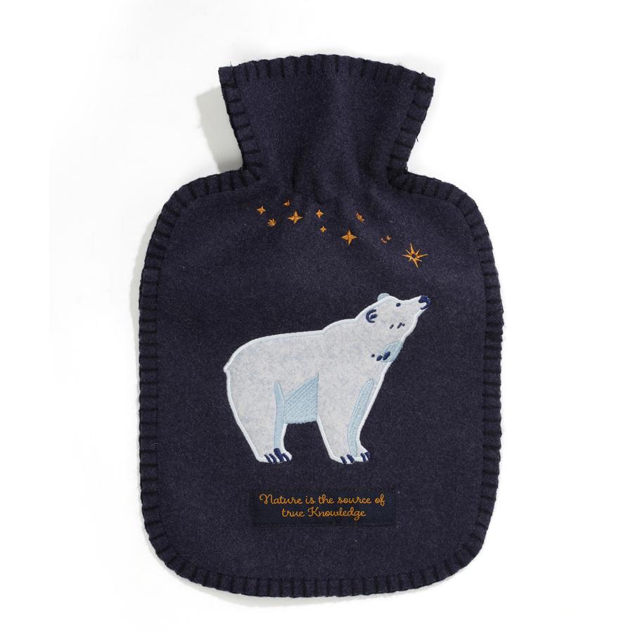 Bolsa de agua caliente de diseños originales. Esta bolsa de agua caliente de Nature &amp; Découvertes by Fnac incluye diseños originales: oso polar, ballena, lobo, búho, copo de nieve, abetos, rayas verdes o cuadros de colores. Una vez llena de agua caliente, se puede colocar en el vientre, la espalda o los pies, para un descanso dulce y tibio en la cama o en un sofá suave. Restaura su calor durante varias horas.
