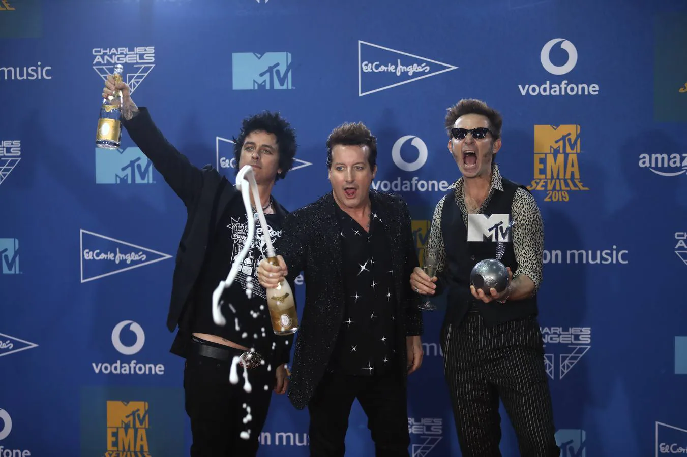 El grupo Green Day en los Premios MTV