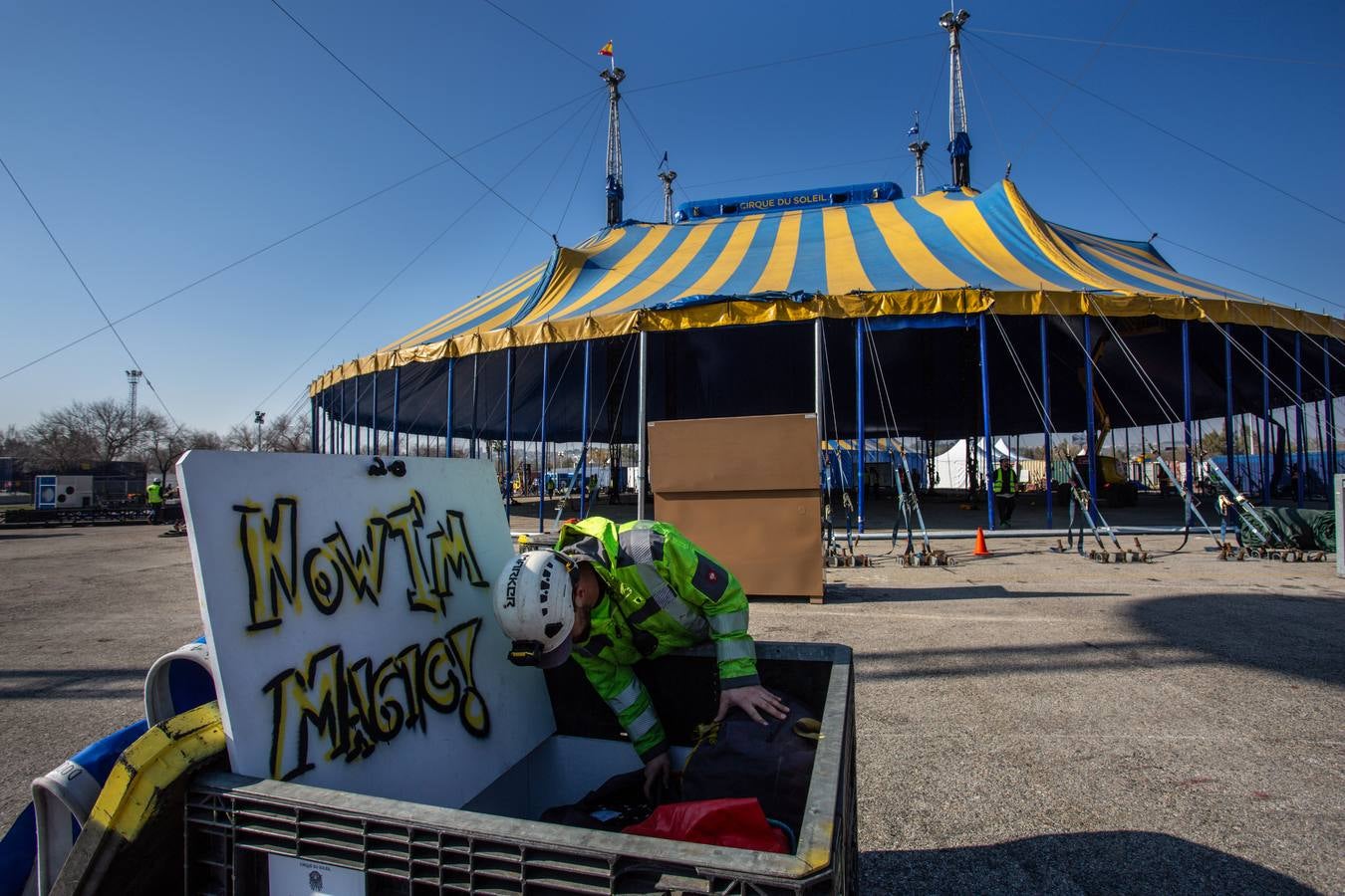 El Circo del Sol levanta su carpa en Sevilla