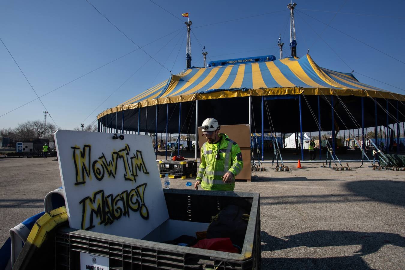 El Circo del Sol levanta su carpa en Sevilla