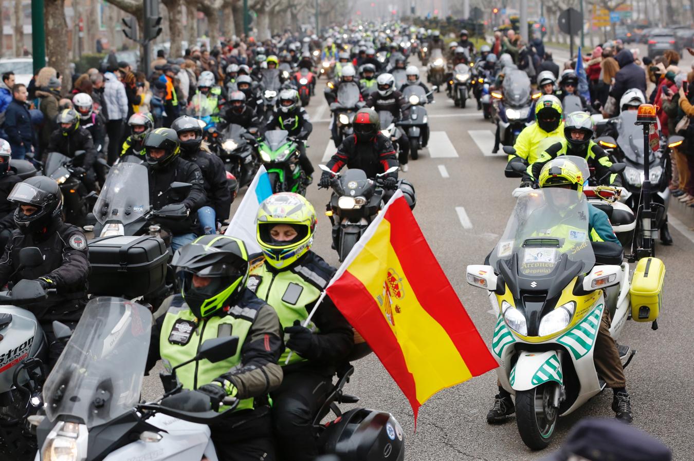 Desfile de banderas en Pingüinos 2020. 