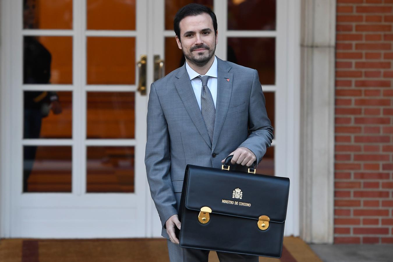 El ministro de Consumo, Alberto Garzón a su llegada al palacio de la Moncloa. 