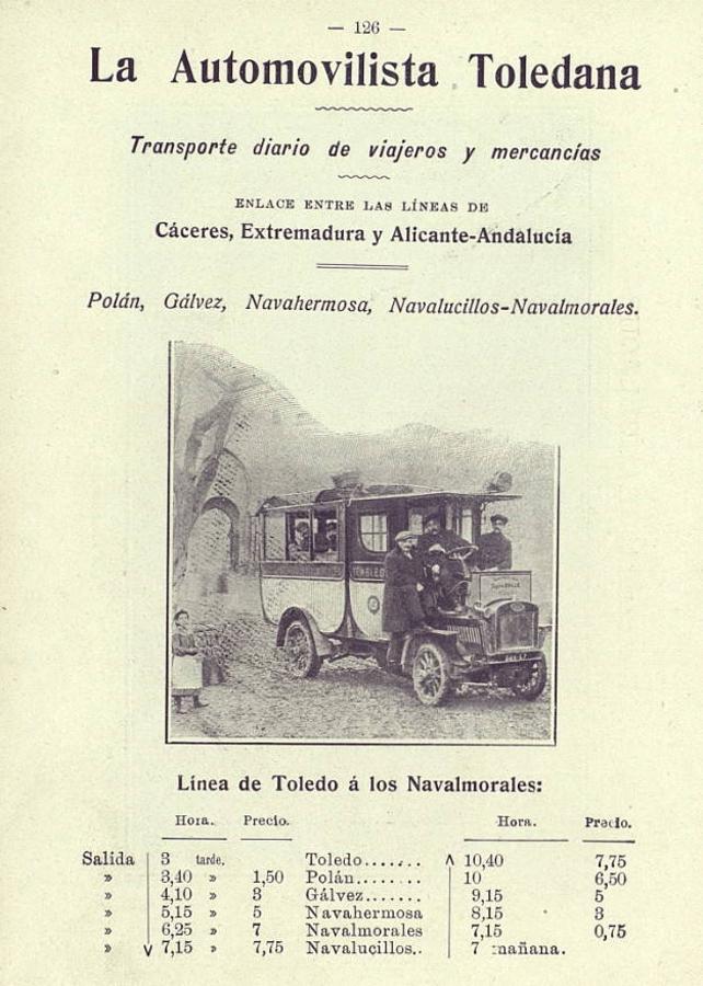 Inserción publicaría de La Automovilista Toledana en la Guía práctica de Toledo y su provincia (ca. 1906). 