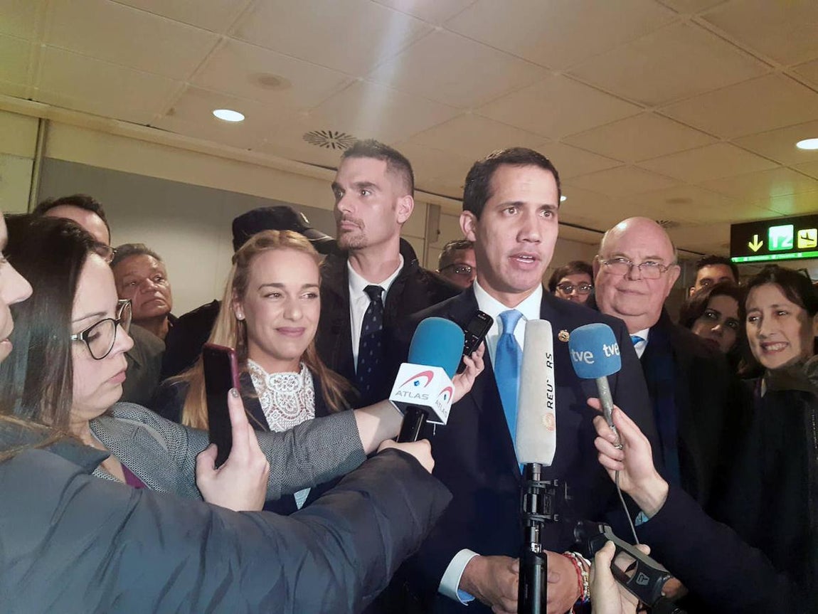 La visita de Juan Guaidó a Madrid, en imágenes. 