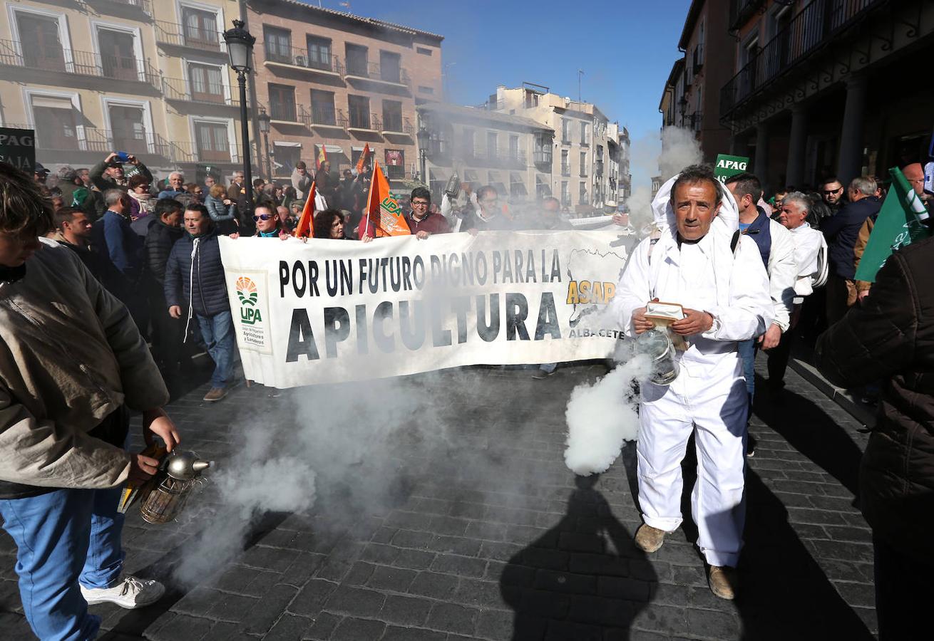 Las imágenes de la multitudinaria protesta de los agricultores y ganaderos en Toledo