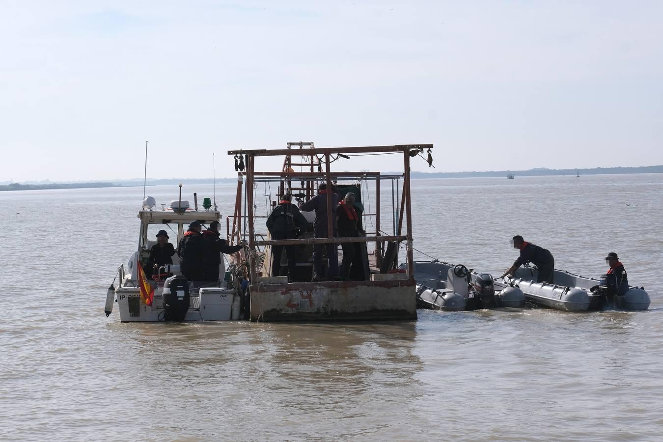 FOTOS: Golpe de la Guardia Civil a la pesca ilegal de angulas en el Guadalquivir