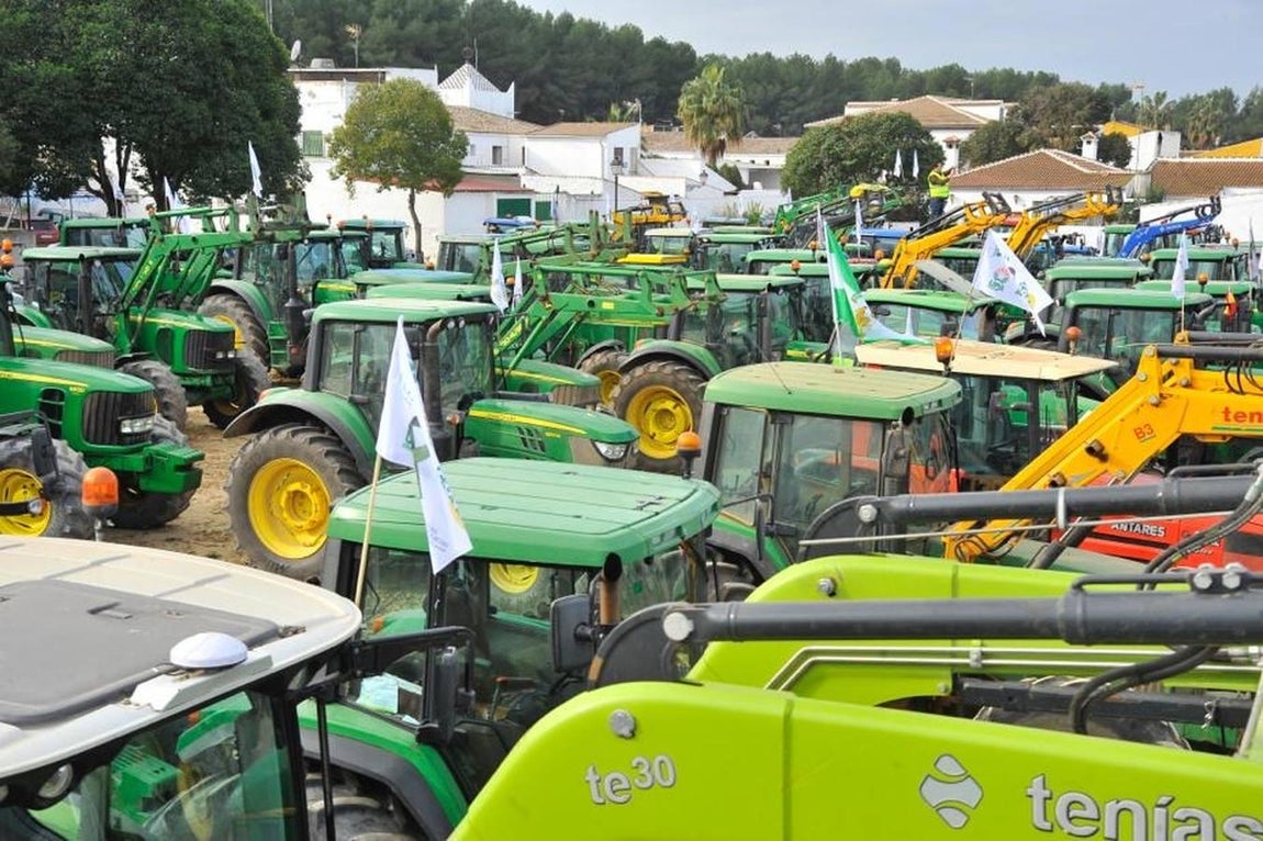 Las reivindicaciones de los agricultores en Málaga, en imágenes